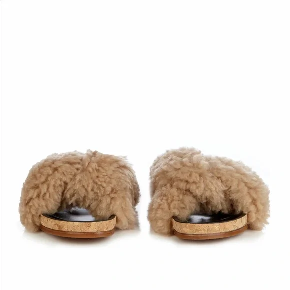 Chloè Kerenn shearling flat sandals - Picture 3 of 13